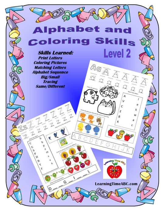 Alphabet and Coloring Skills 2