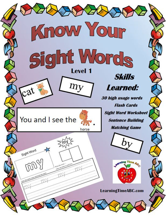 Know Your Sight Words Book